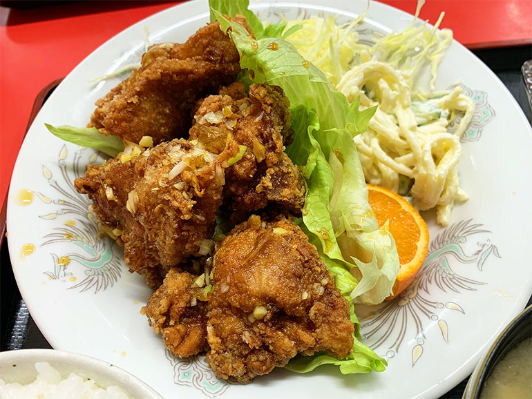 文化飯店支店の唐揚げ