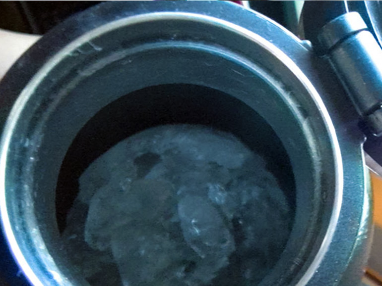 スタンレーの中に残った氷